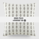  Elegant Cotton Decor Throw Pillow in Folk Leaves Pattern