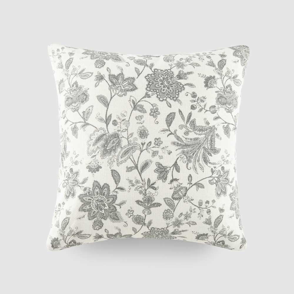 Elegant Cotton Decor Throw Pillow in Jacobean Pattern