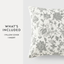  Elegant Cotton Decor Throw Pillow in Jacobean Pattern