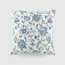 Jacobean Light Blue Elegant Cotton Decor Throw Pillow in Jacobean Pattern