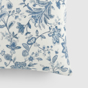 Jacobean Light Blue Elegant Cotton Decor Throw Pillow in Jacobean Pattern