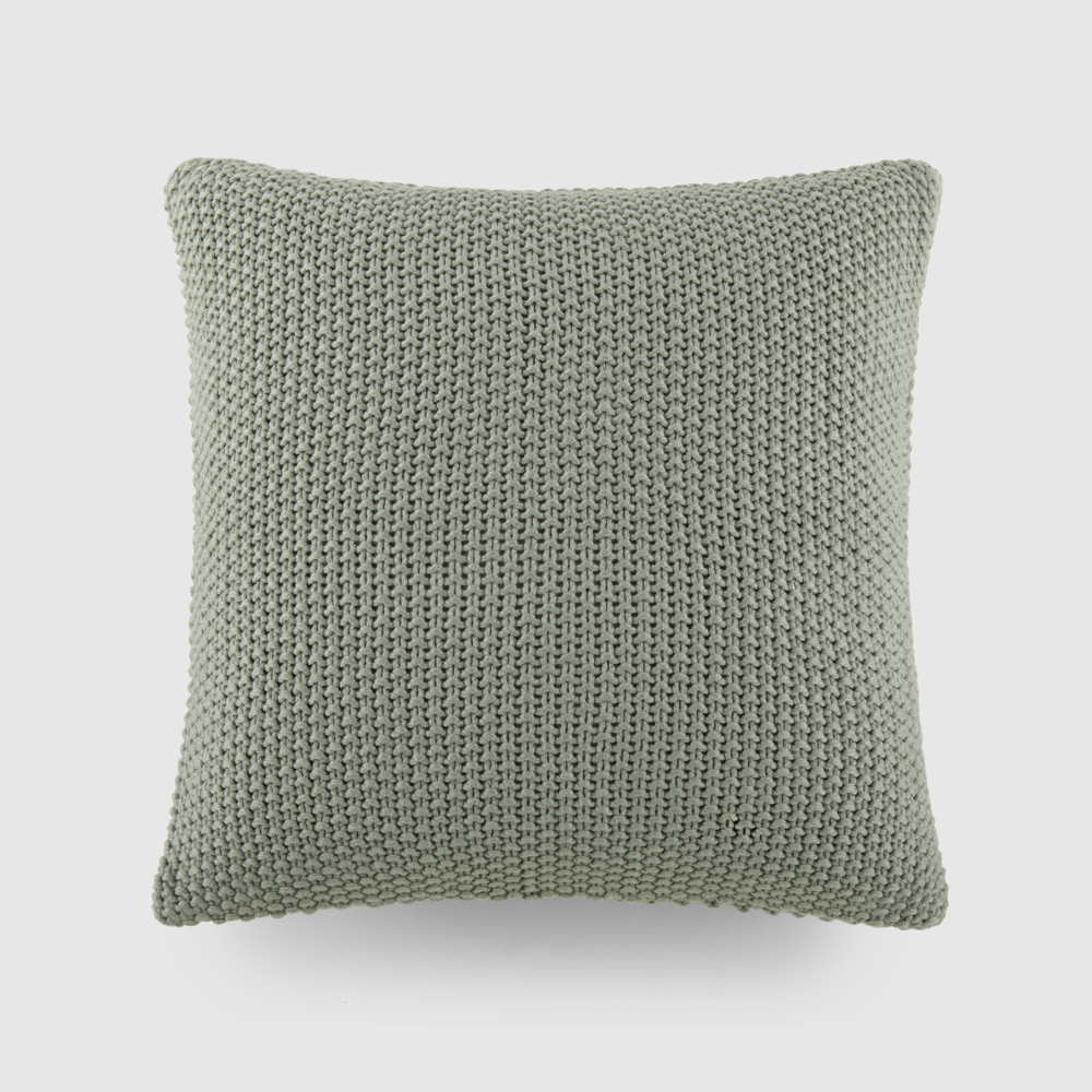 Decor Throw Pillow in Seed Stitch Knit Fabric