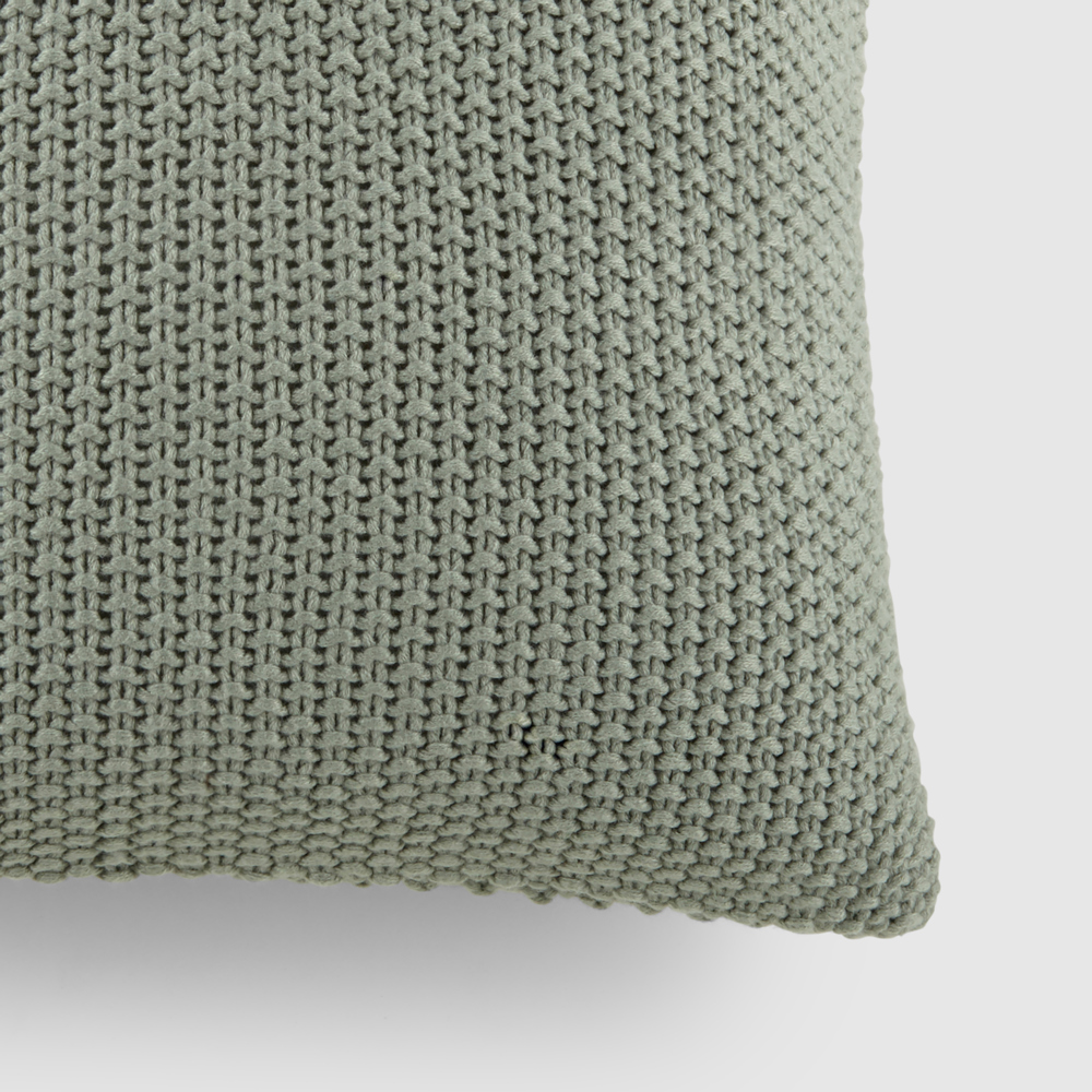 Decor Throw Pillow in Seed Stitch Knit Fabric