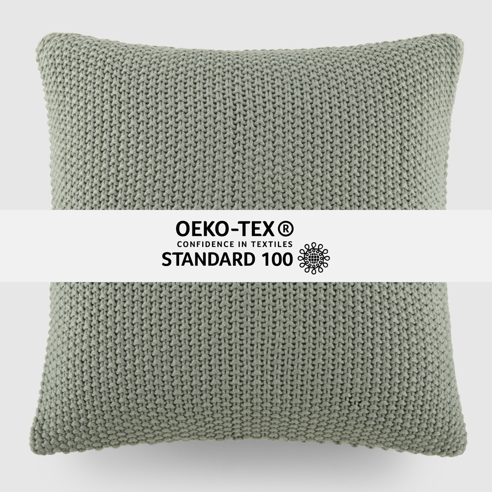 Decor Throw Pillow in Seed Stitch Knit Fabric