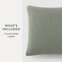 Eucalyptus Decor Throw Pillow in Seed Stitch Knit Fabric