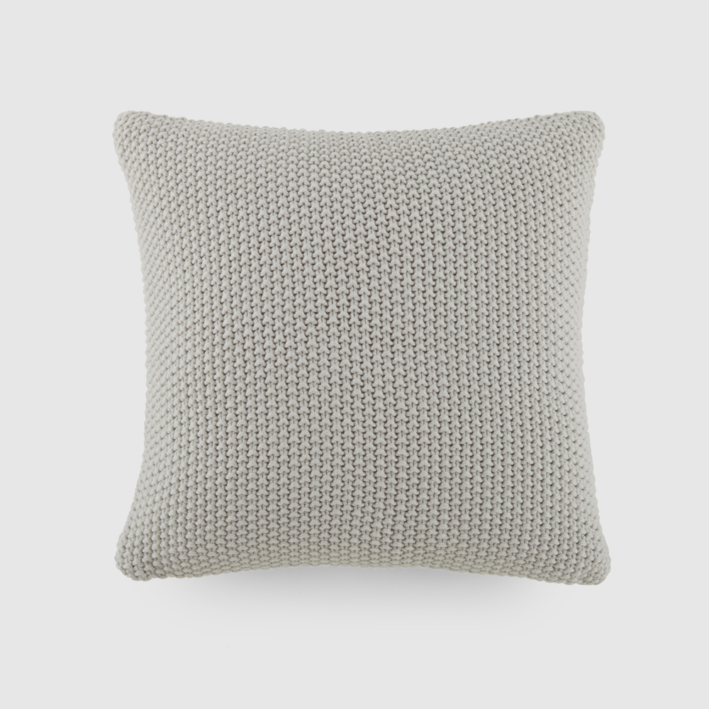 Decor Throw Pillow in Seed Stitch Knit Fabric