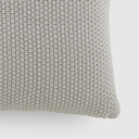 Light Gray Decor Throw Pillow in Seed Stitch Knit Fabric