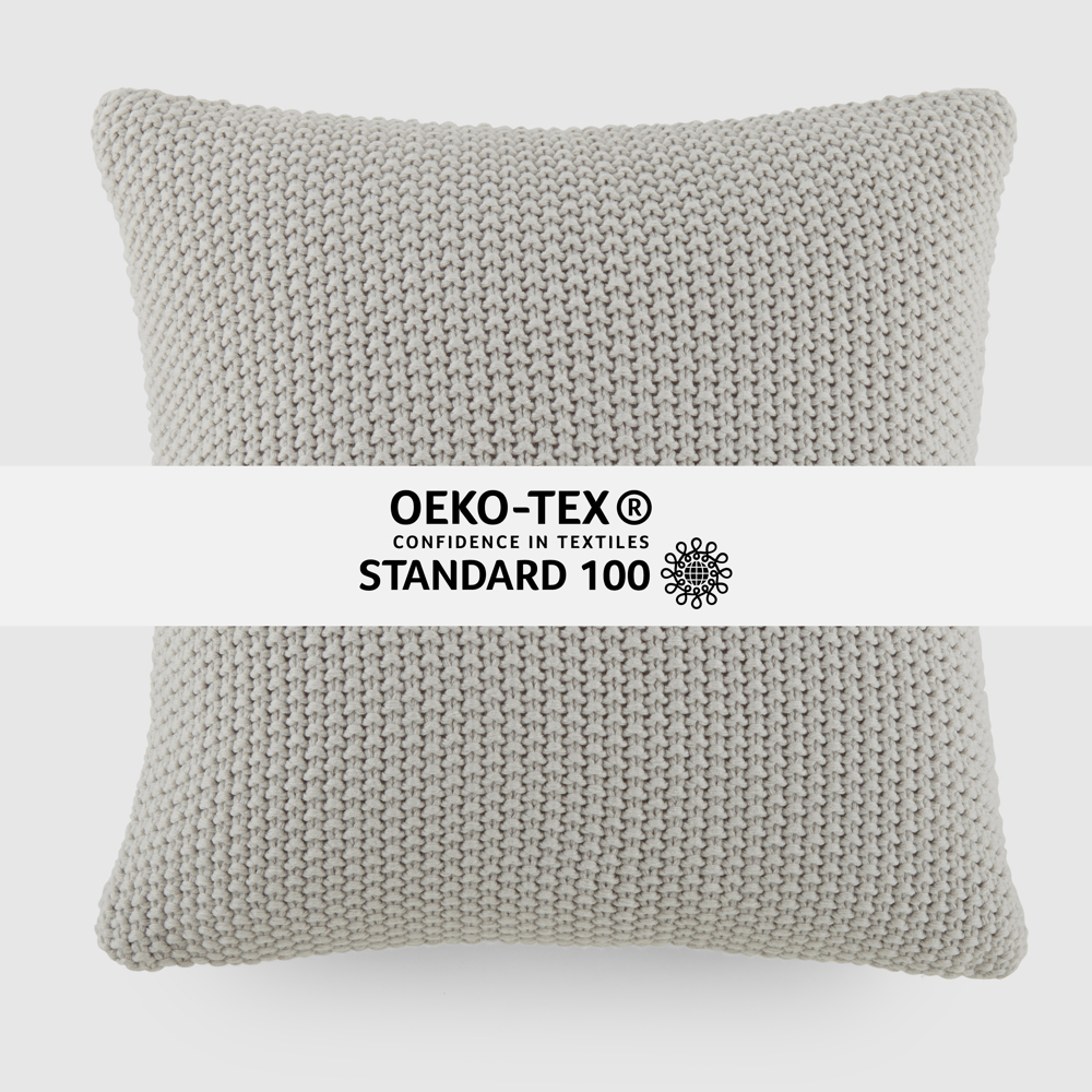 Decor Throw Pillow in Seed Stitch Knit Fabric