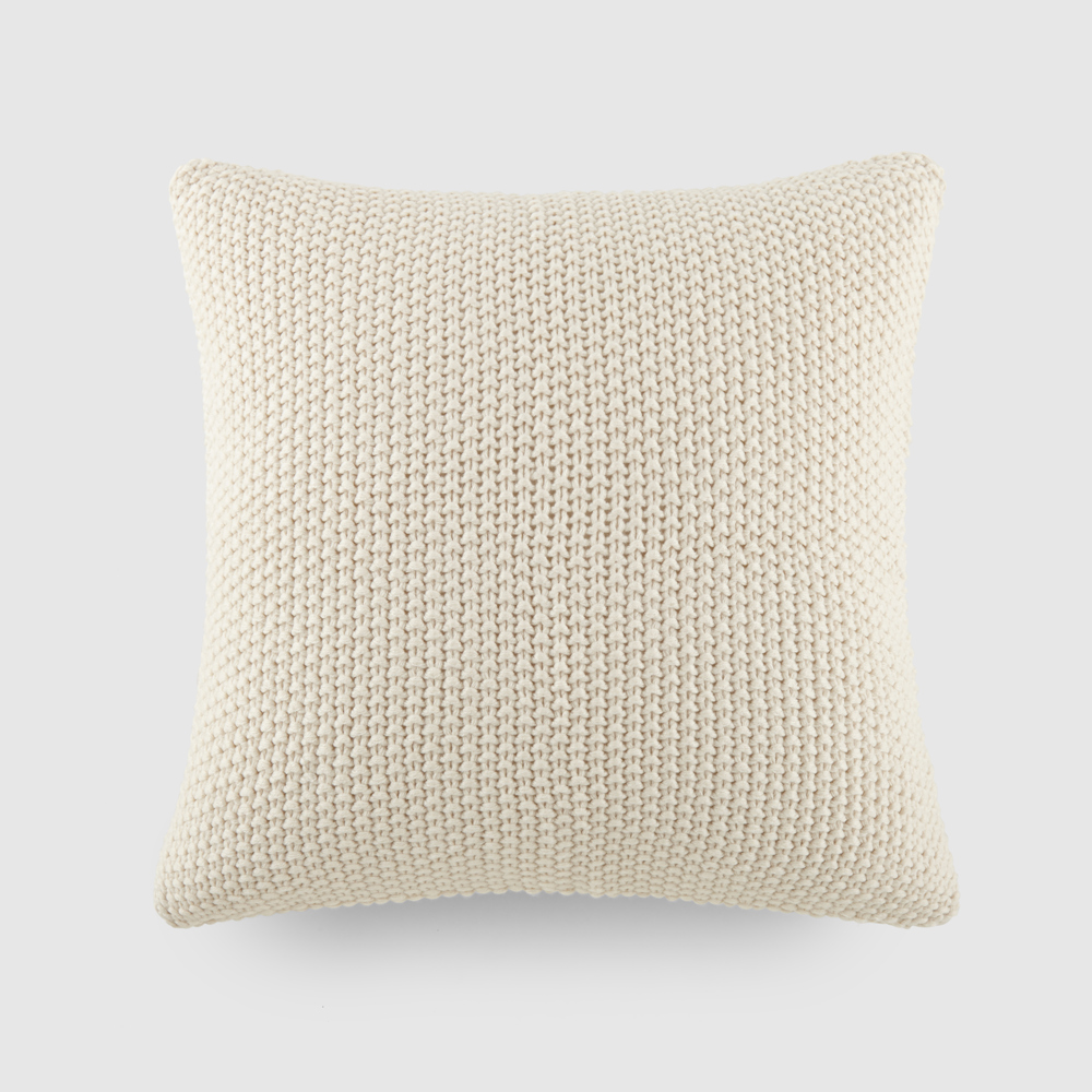 Decor Throw Pillow in Seed Stitch Knit Fabric