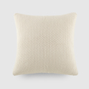 Natural Decor Throw Pillow in Seed Stitch Knit Fabric