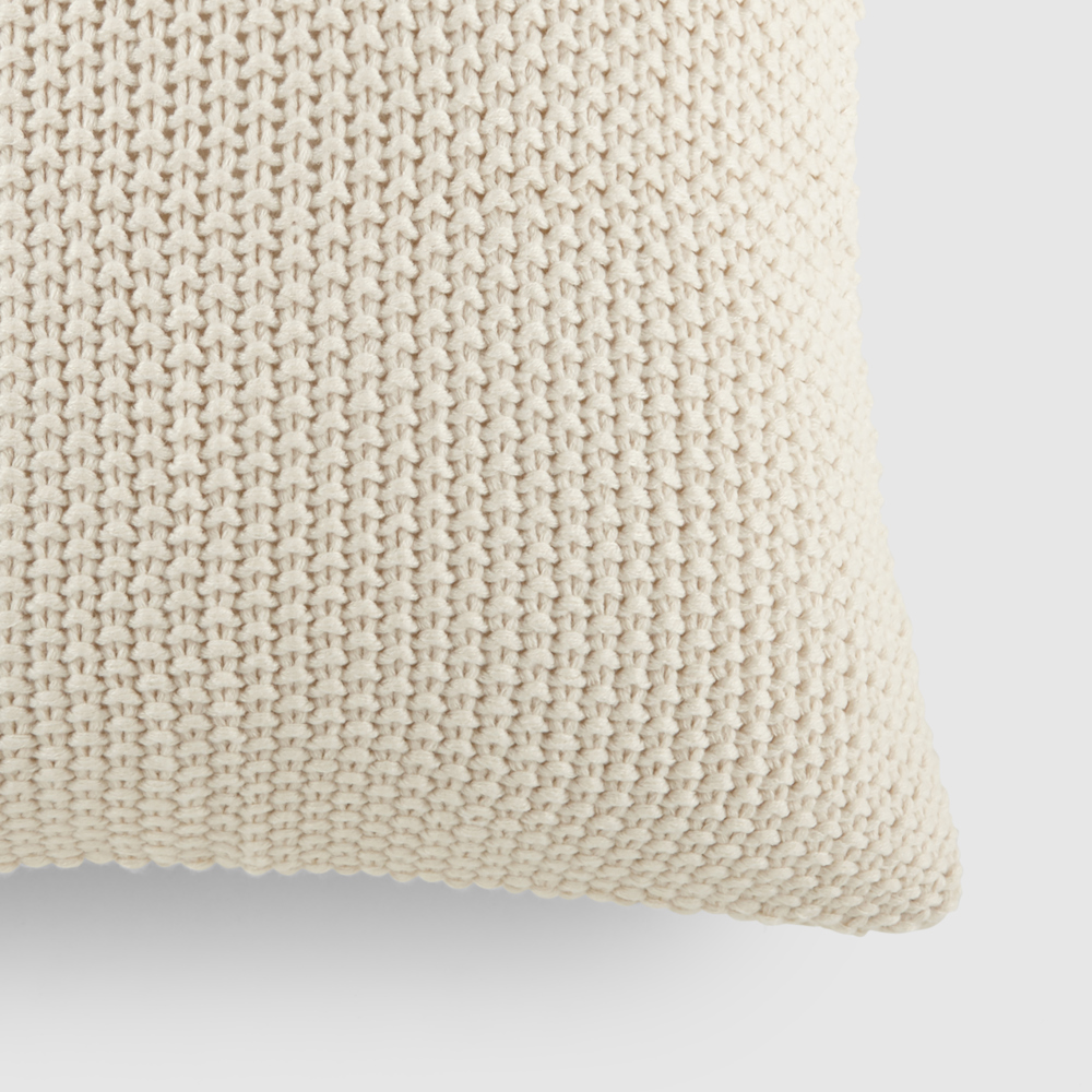 Decor Throw Pillow in Seed Stitch Knit Fabric