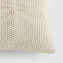 Natural Decor Throw Pillow in Seed Stitch Knit Fabric