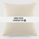 Natural Decor Throw Pillow in Seed Stitch Knit Fabric