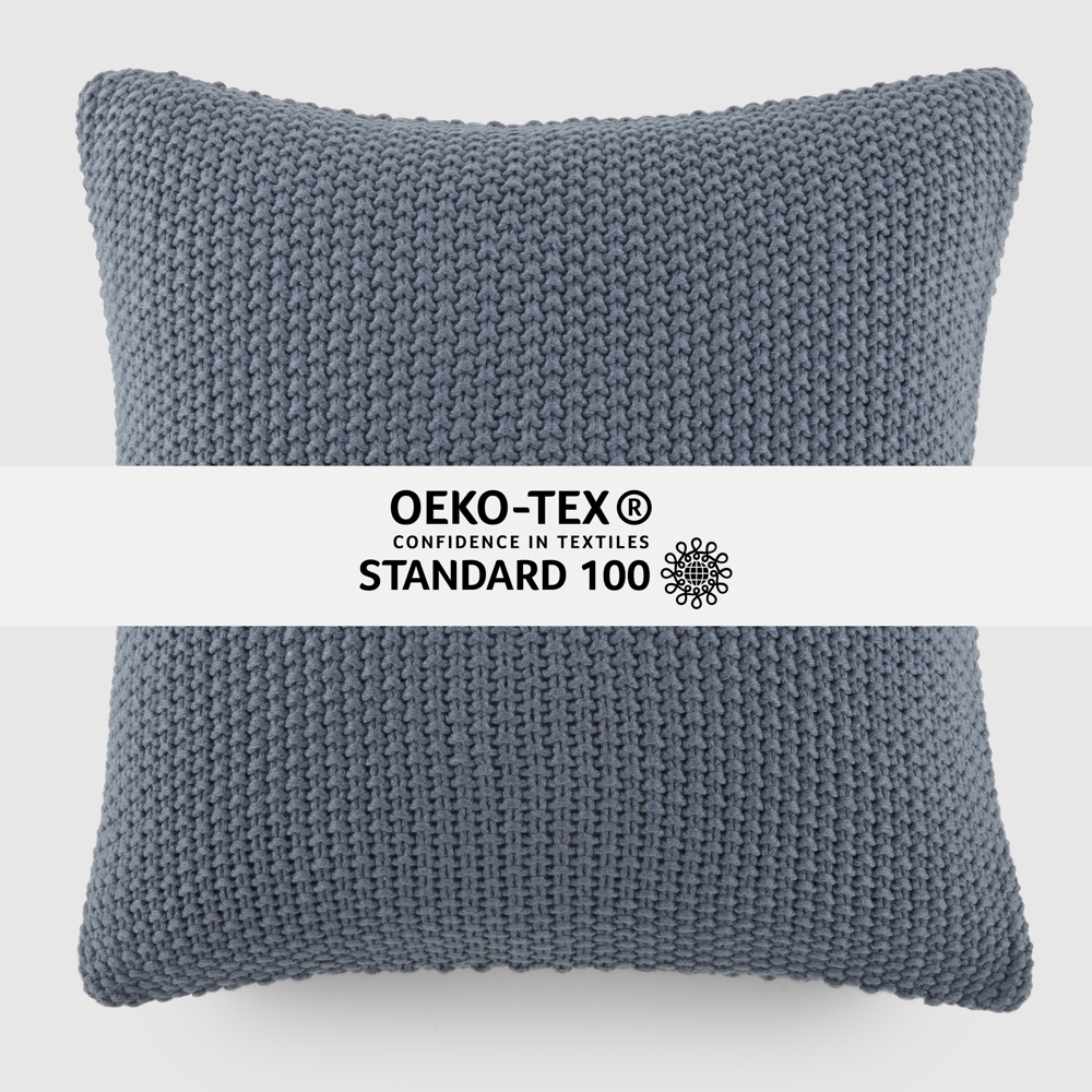 Decor Throw Pillow in Seed Stitch Knit Fabric