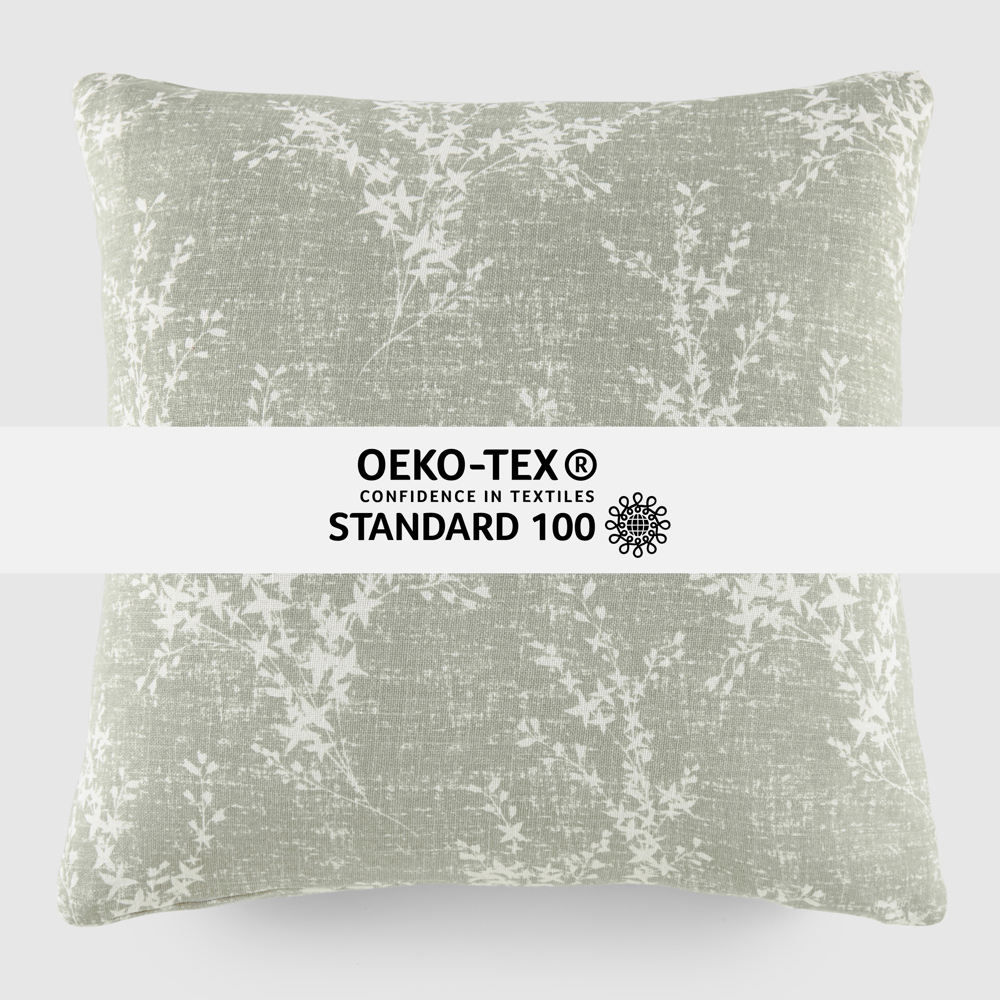 Elegant Cotton Decor Throw Pillow in Willow Pattern