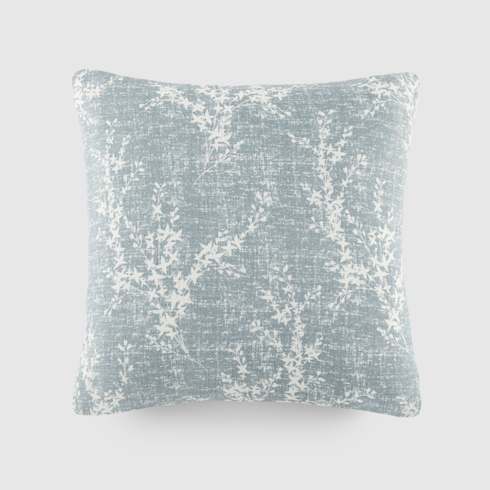 Elegant Cotton Decor Throw Pillow in Willow Pattern