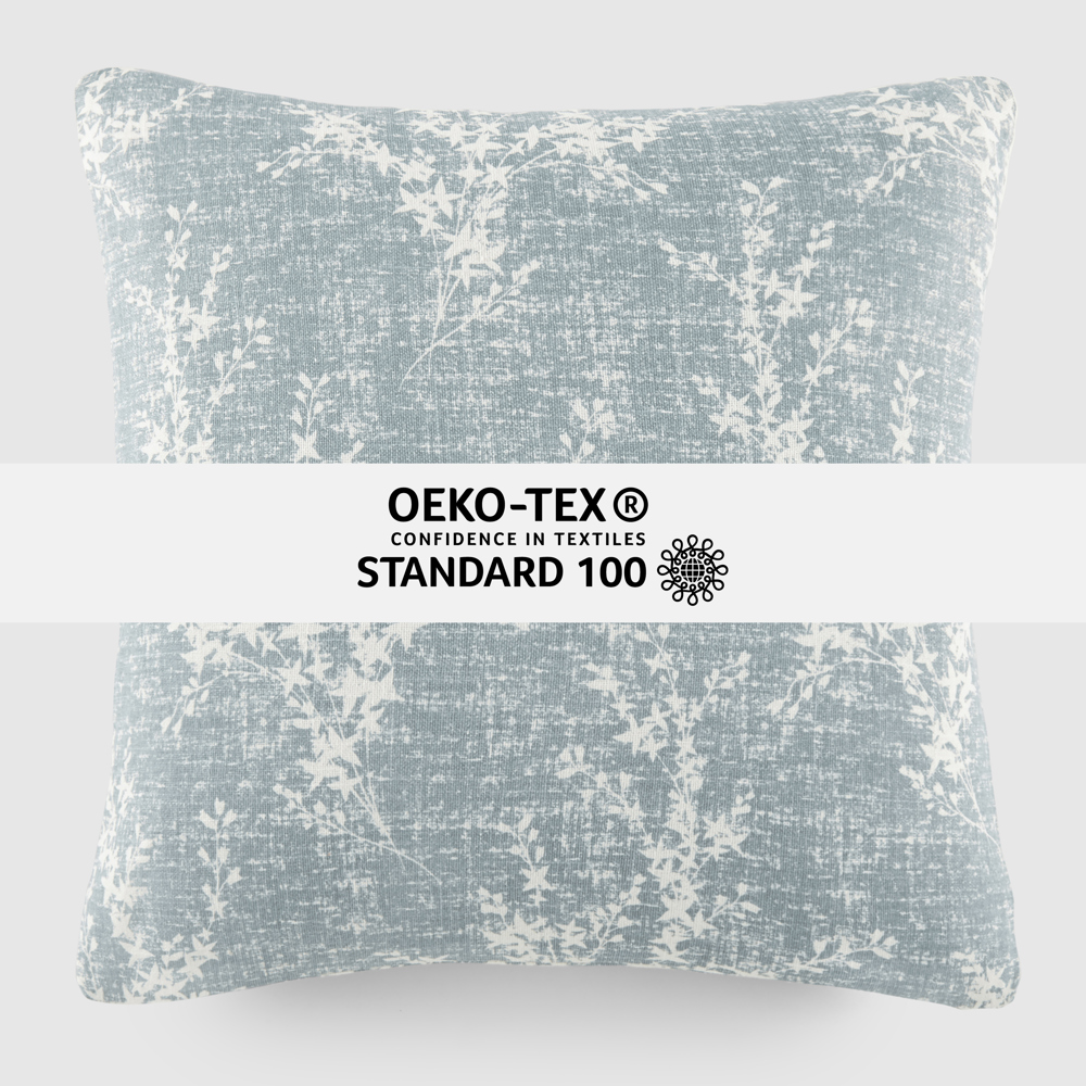 Elegant Cotton Decor Throw Pillow in Willow Pattern