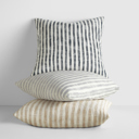  Yarn-Dyed Cotton Decor Throw Pillow in Bengal Stripe Pattern