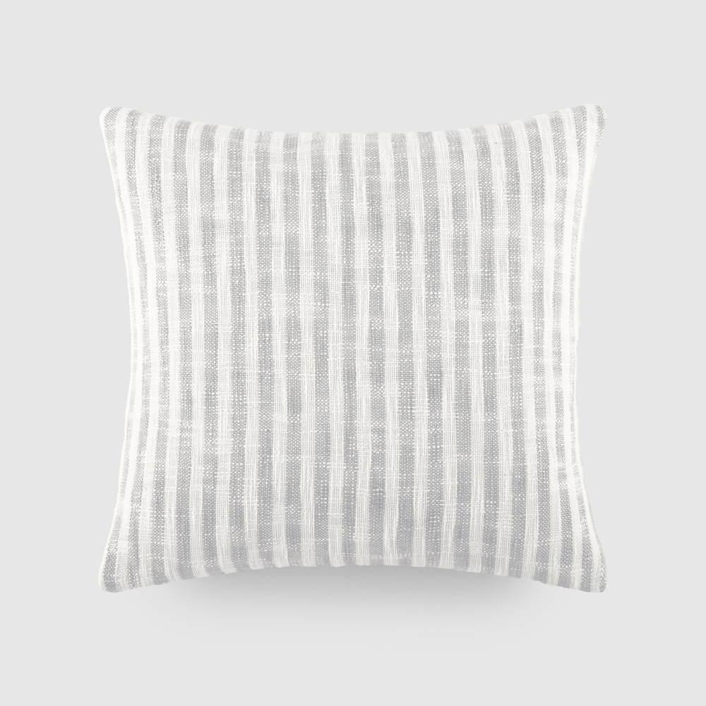 Yarn-Dyed Cotton Decor Throw Pillow in Bengal Stripe Pattern