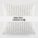  Yarn-Dyed Cotton Decor Throw Pillow in Bengal Stripe Pattern