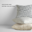  Yarn-Dyed Cotton Decor Throw Pillow in Bengal Stripe Pattern