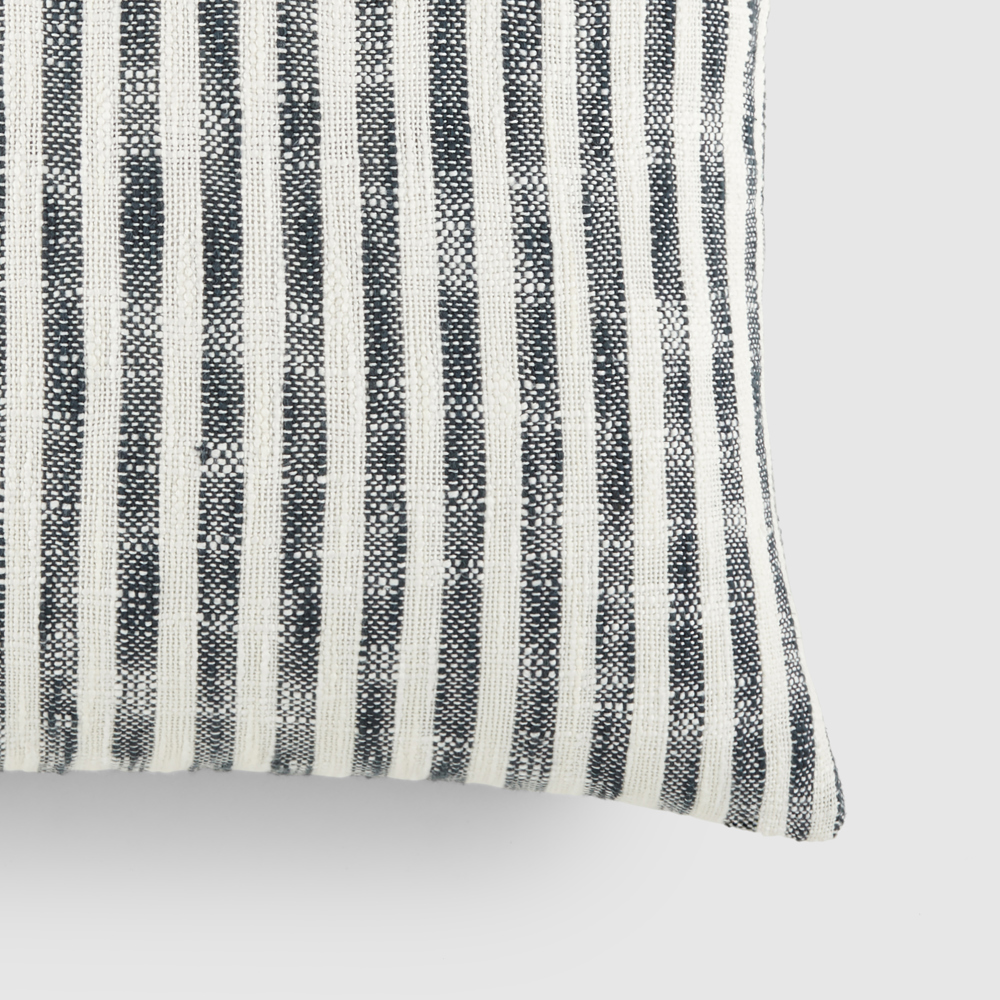 Yarn-Dyed Cotton Decor Throw Pillow in Bengal Stripe Pattern