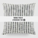 Bengal Stripe Light Blue Yarn-Dyed Cotton Decor Throw Pillow in Bengal Stripe Pattern