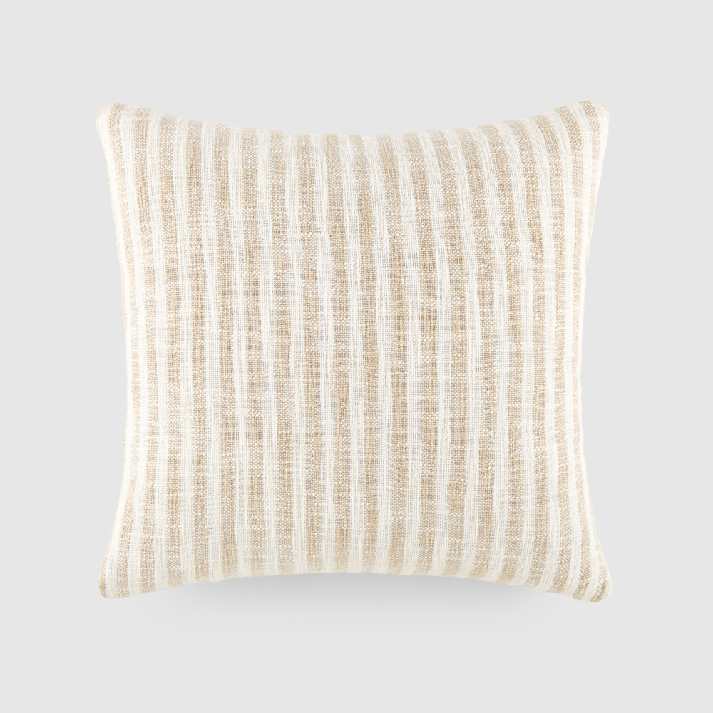 Yarn-Dyed Cotton Decor Throw Pillow in Bengal Stripe Pattern