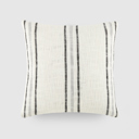  Yarn-Dyed Cotton Decor Throw Pillow in Framed Stripe Pattern