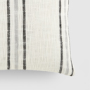  Yarn-Dyed Cotton Decor Throw Pillow in Framed Stripe Pattern