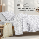  Campus Ready Dorm Bedding Bundle, Patterned Comforter Set, Solid Sheet Set, Pillows and Laundry Bag