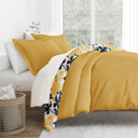 King Boho Flower Yellow Patterned Soft Duvet Cover Bed Set - Bohemian Patterns