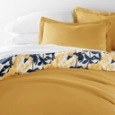 King Boho Flower Yellow Patterned Soft Duvet Cover Bed Set - Bohemian Patterns