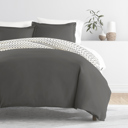 King Etched Gate Gray Patterned Soft Duvet Cover Bed Set - Bohemian Patterns