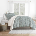 King Modern Rustic Navy Patterned Soft Duvet Cover Bed Set - Bohemian Patterns