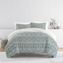 King Modern Rustic Navy Patterned Soft Duvet Cover Bed Set - Bohemian Patterns