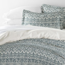 King Modern Rustic Navy Patterned Soft Duvet Cover Bed Set - Bohemian Patterns