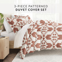 King Adobe Diamond Clay Patterned Soft Duvet Cover Bed Set - Bohemian Patterns