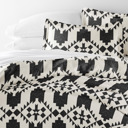 King Adobe Diamond Gray Patterned Soft Duvet Cover Bed Set - Bohemian Patterns