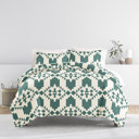 Twin XL Adobe Diamond Teal Patterned Soft Duvet Cover Bed Set - Bohemian Patterns