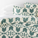 Twin XL Adobe Diamond Teal Patterned Soft Duvet Cover Bed Set - Bohemian Patterns