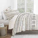 King Arrow Dreams Gray Patterned Soft Duvet Cover Bed Set - Bohemian Patterns