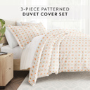 Queen Aztec Dreams Coral Patterned Soft Duvet Cover Bed Set - Bohemian Patterns