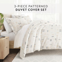 King Geo Dash Clay Patterned Soft Duvet Cover Bed Set - Bohemian Patterns