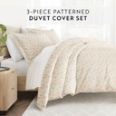 Queen Fall Foliage Yellow Patterned Soft Duvet Cover Bed Set - Bohemian Patterns