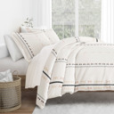 King Natural Geo Lines Clay Patterned Soft Duvet Cover Bed Set - Bohemian Patterns