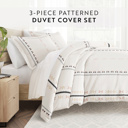 King Natural Geo Lines Clay Patterned Soft Duvet Cover Bed Set - Bohemian Patterns