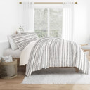 King Geo Threads Light Gray Patterned Soft Duvet Cover Bed Set - Bohemian Patterns