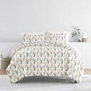 King Feathers Navy Patterned Soft Duvet Cover Bed Set - Bohemian Patterns