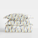 King Feathers Navy Patterned Soft Duvet Cover Bed Set - Bohemian Patterns